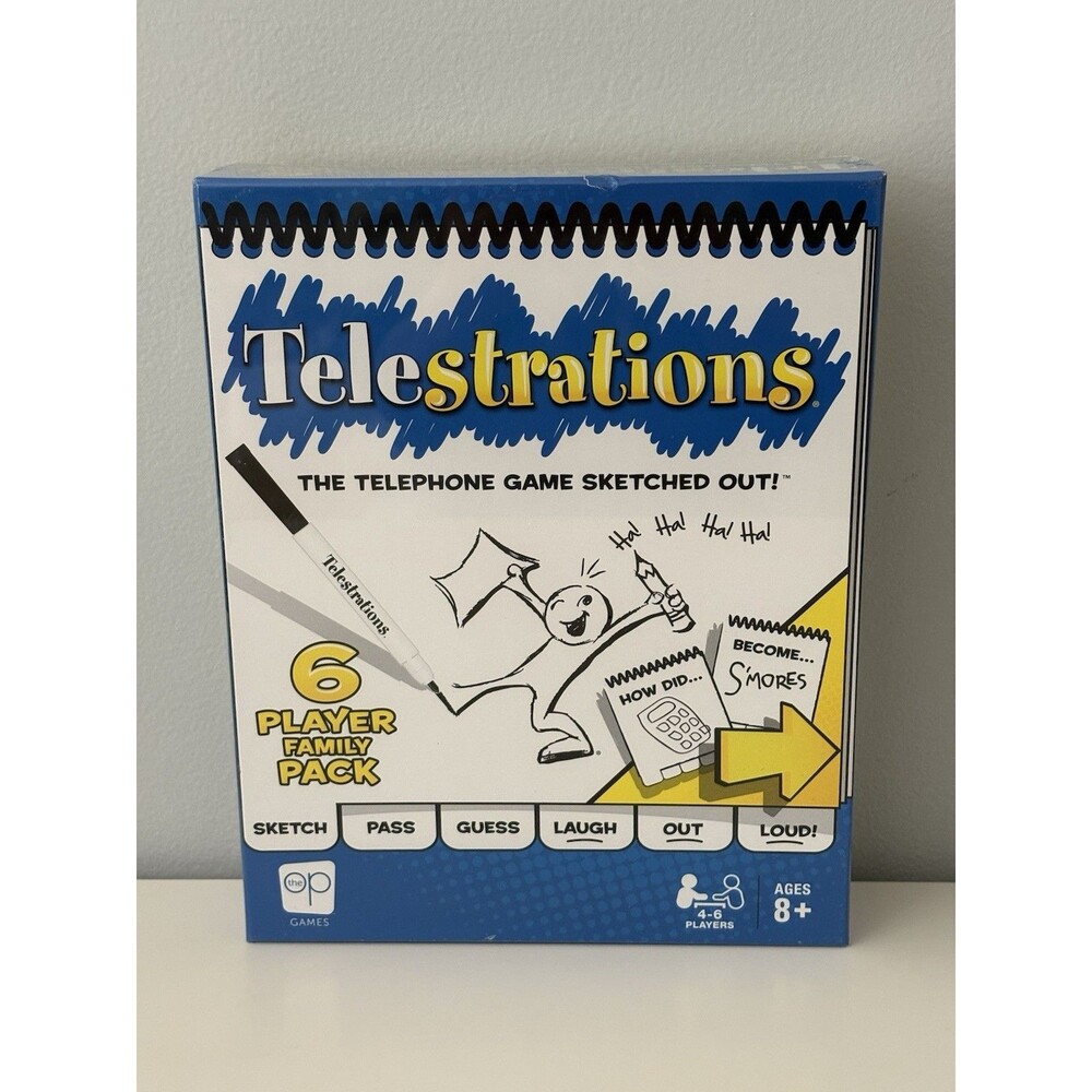 The Original Telestrations The Telephone Game Sketched Out 6 Player Family Pack